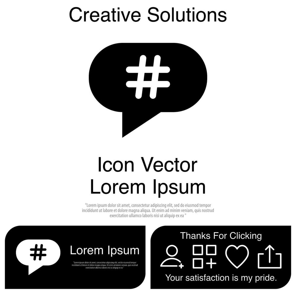 hashtag ikon vektor eps 10