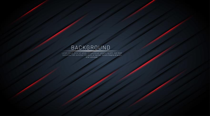 Mörkblå bakgrund med röda skugglinjer vektor