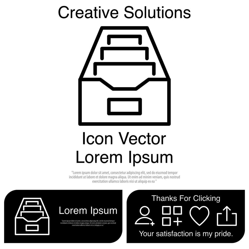 Aktenschrank-Symbolvektor eps 10 vektor
