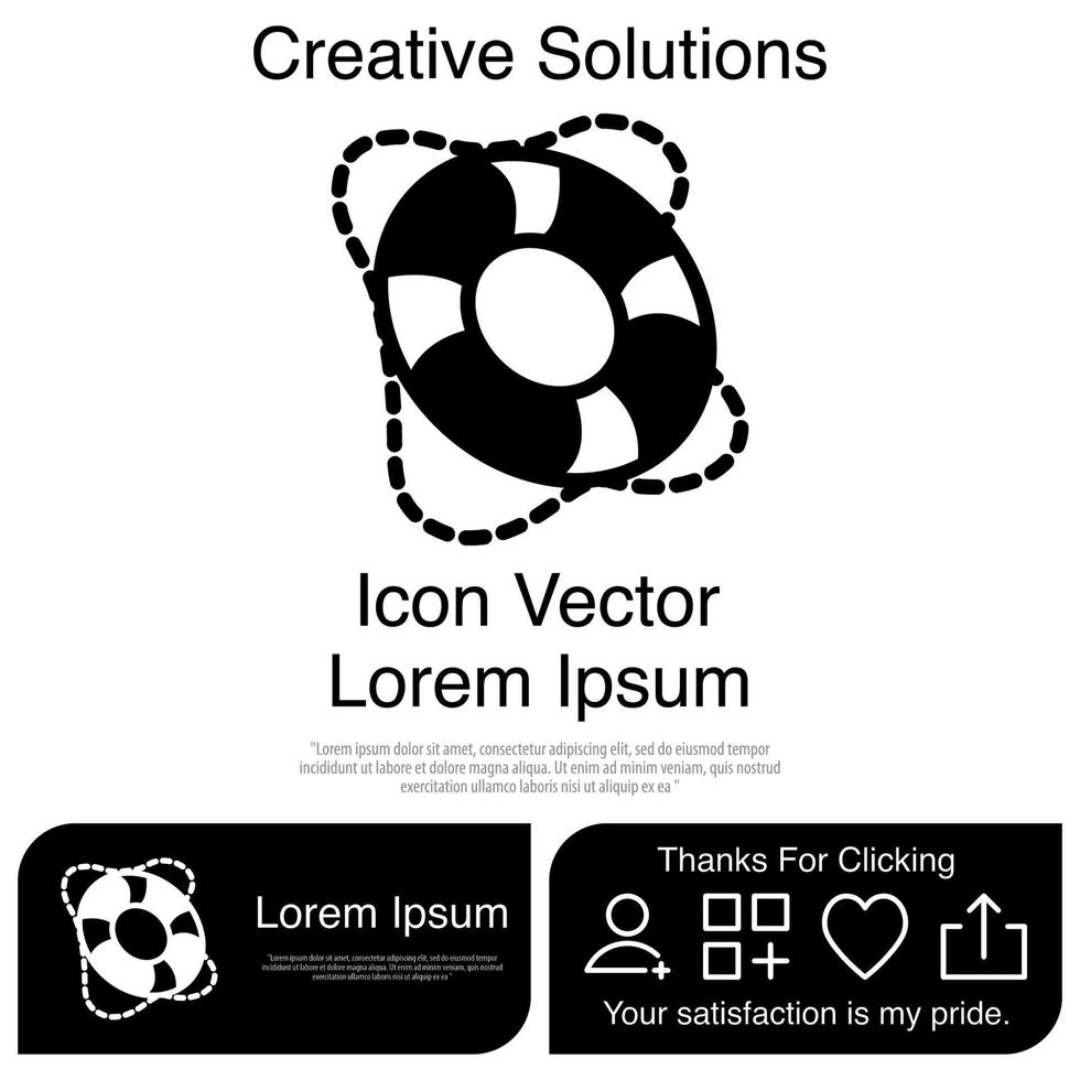 Rettungsring-Icon-Vektor eps 10 vektor