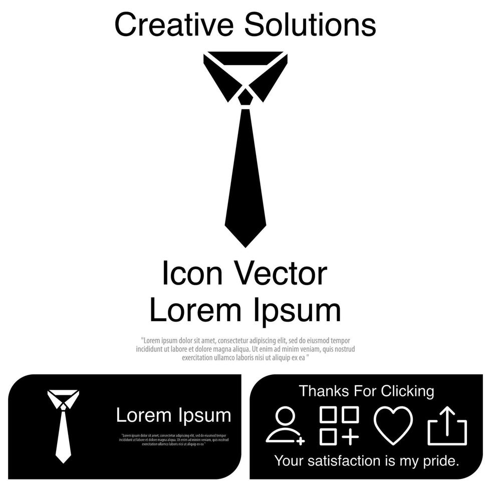 Krawattensymbol Vektor eps 10