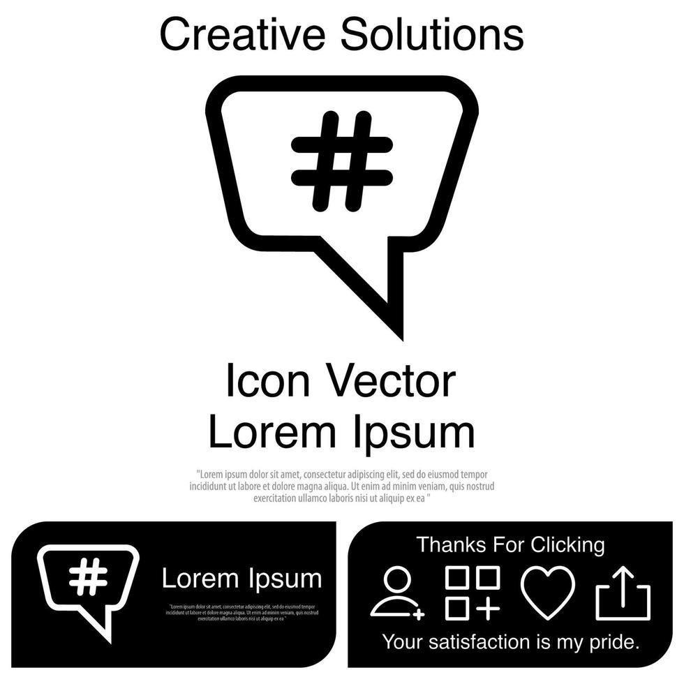 Hashtag-Icon-Vektor eps 10 vektor