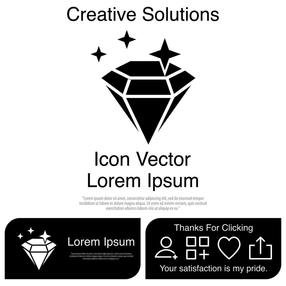 Diamant-Icon-Vektor eps 10 vektor