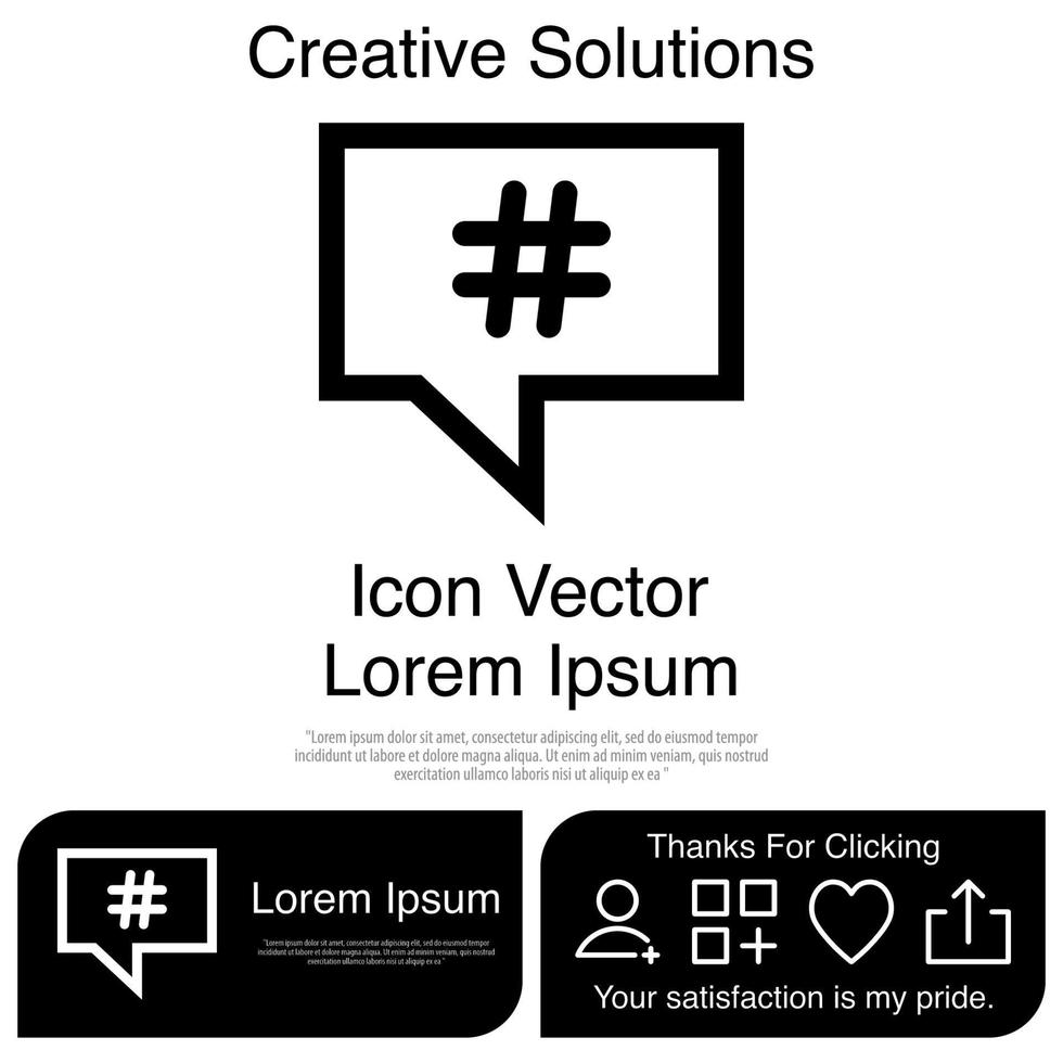 Hashtag-Icon-Vektor eps 10 vektor