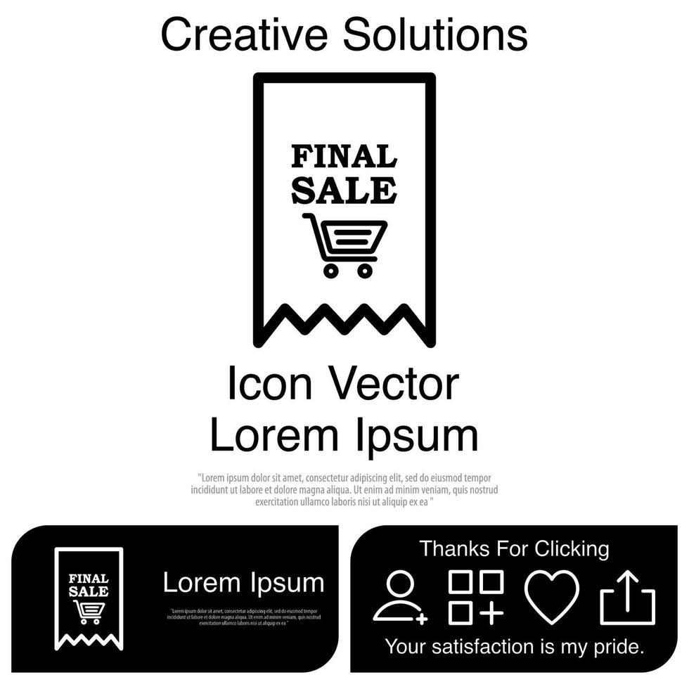 slutförsäljning ikon vektor eps 10