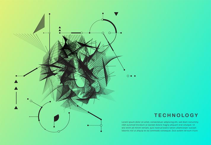 Abstraktes Technologie-Bewegungsplakat vektor