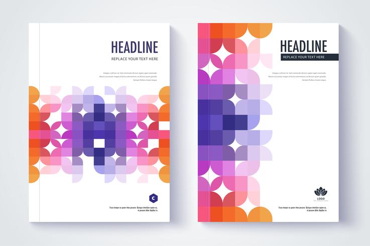 Colourful Company Geschäftsbericht Cover Design vektor