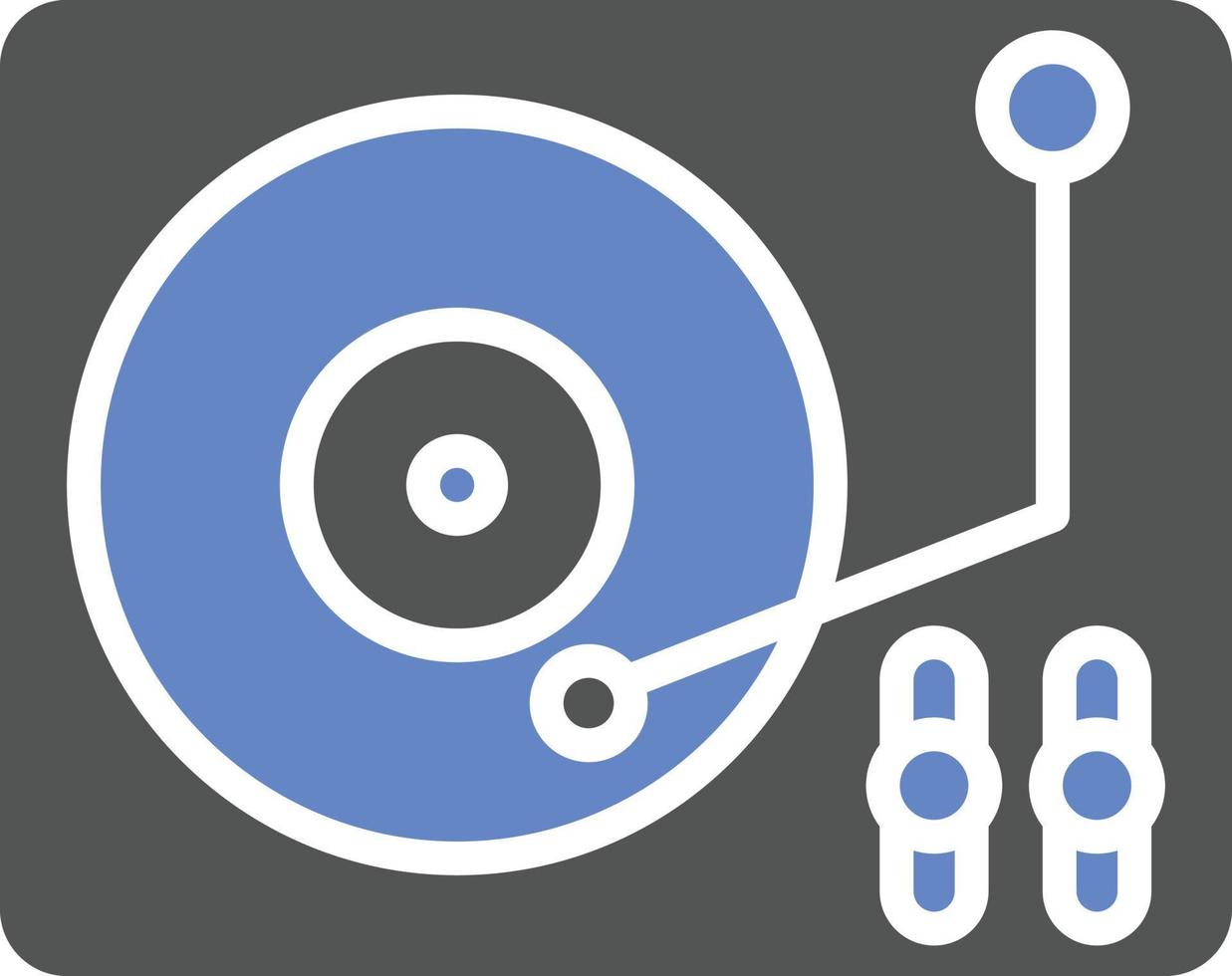 Vinyl-Player-Icon-Stil vektor