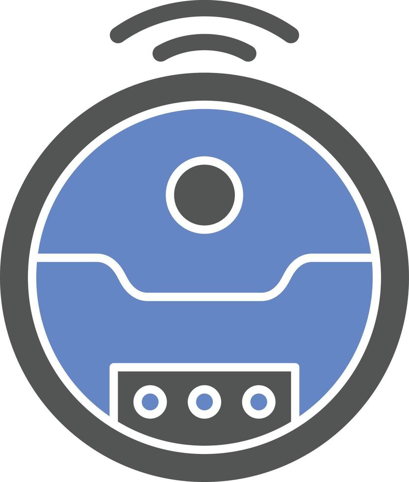 Roboter-Vakuum-Icon-Stil vektor