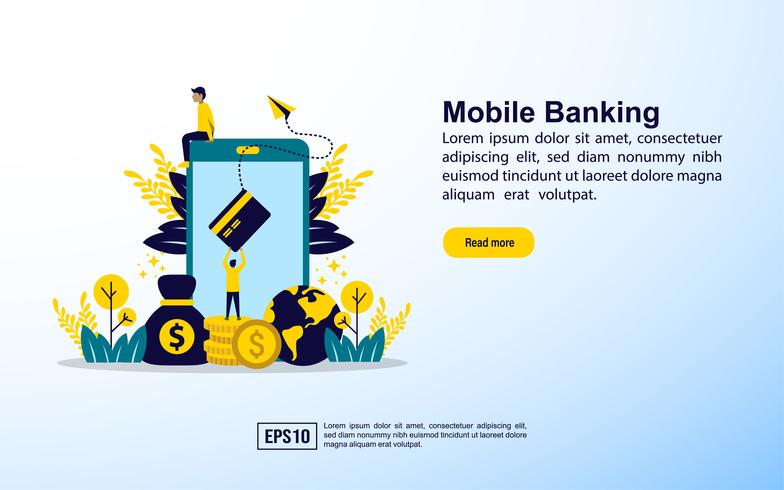 Mobile Banking Landing Page vektor