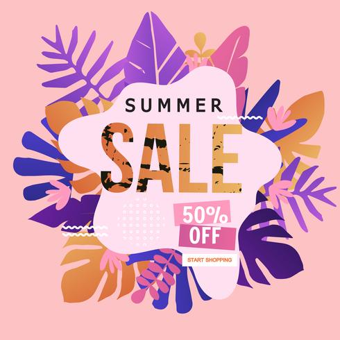 Summer Sale webbplats banner vektor