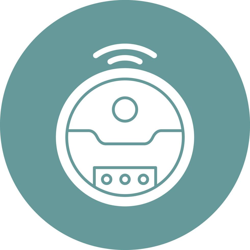 Roboter-Vakuum-Icon-Stil vektor