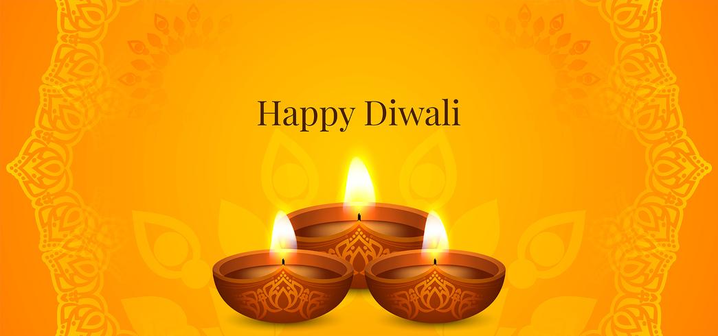 Glückliches helles Festivaldesign Diwali vektor