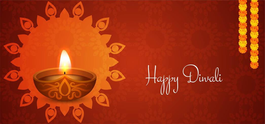 röd Happy Diwali design vektor