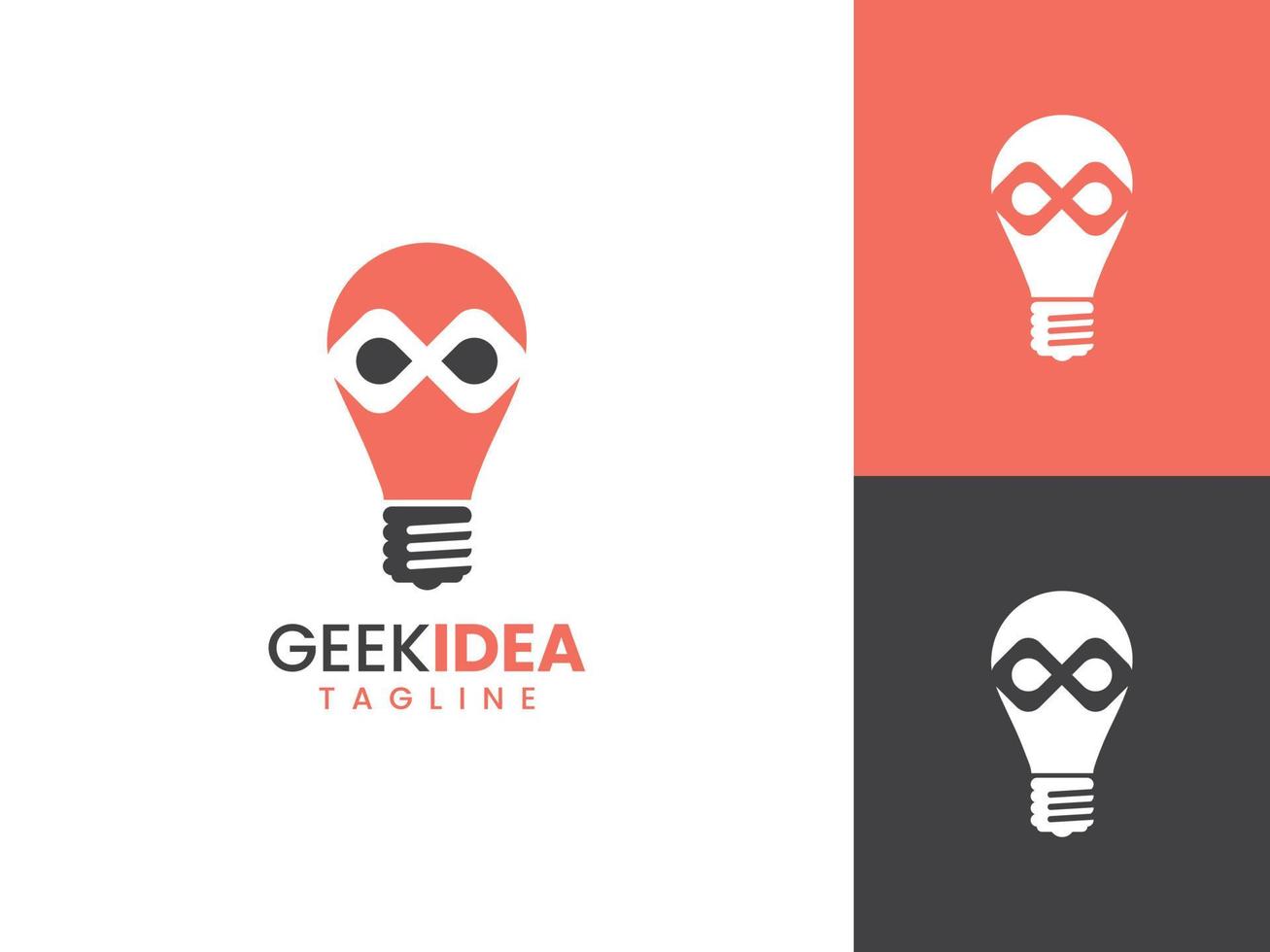 Logo-Vorlage für kreative Geek-Ideen vektor