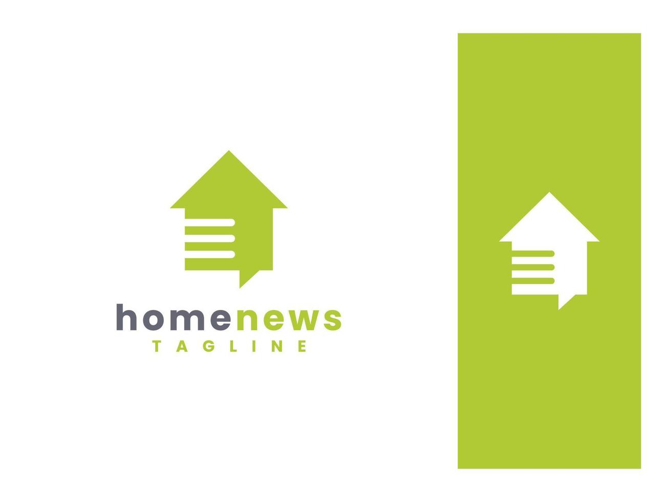 Home-Paper-Logo-Vorlage, Home-News-Logo vektor
