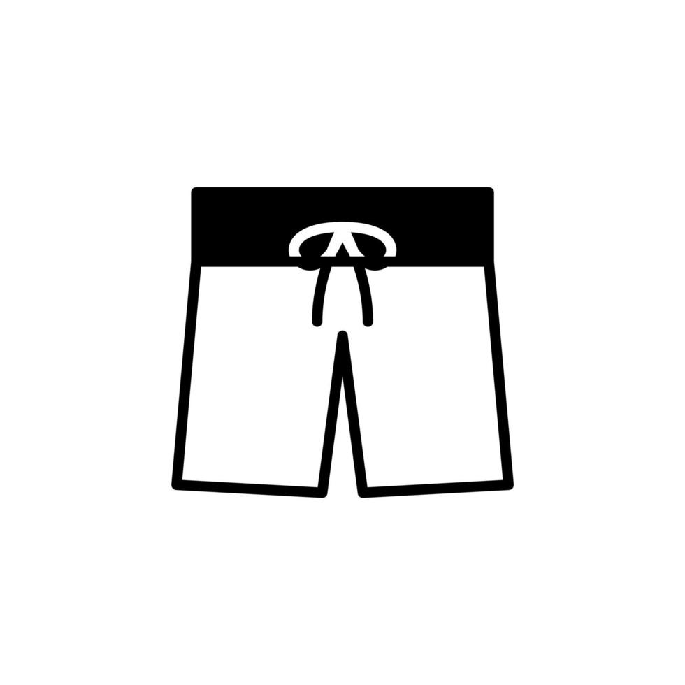 shorts, casual, byxor hel linje ikon vektor illustration logotyp mall. lämplig för många ändamål.