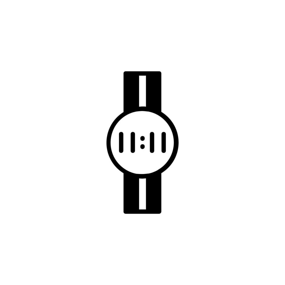 klocka, armbandsur, klocka, tid heldragen linje ikon vektor illustration logotyp mall. lämplig för många ändamål.