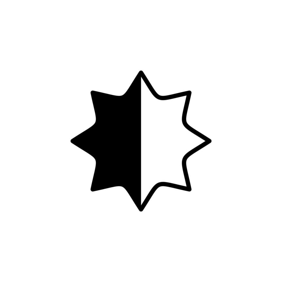 stjärnor, natt heldragen linje ikon vektor illustration logotyp mall. lämplig för många ändamål.