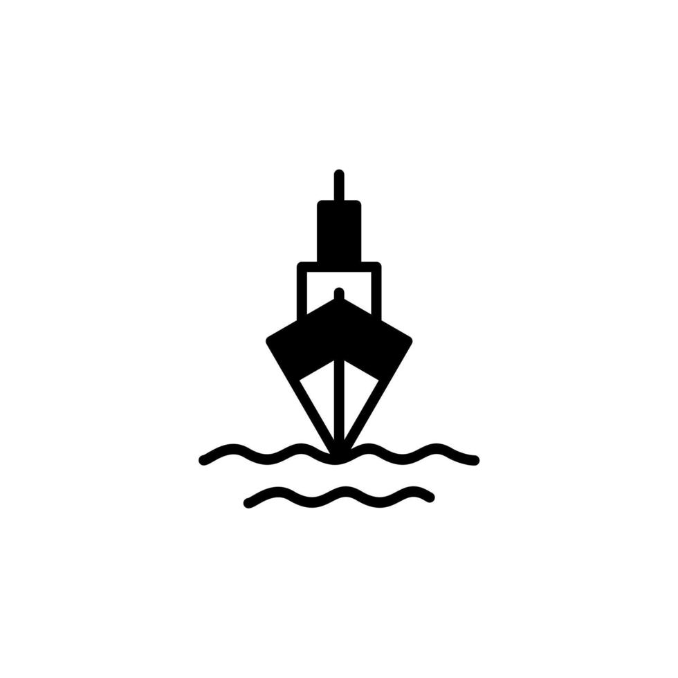 fartyg, båt, segelbåt heldragen linje ikon vektor illustration logotyp mall. lämplig för många ändamål.