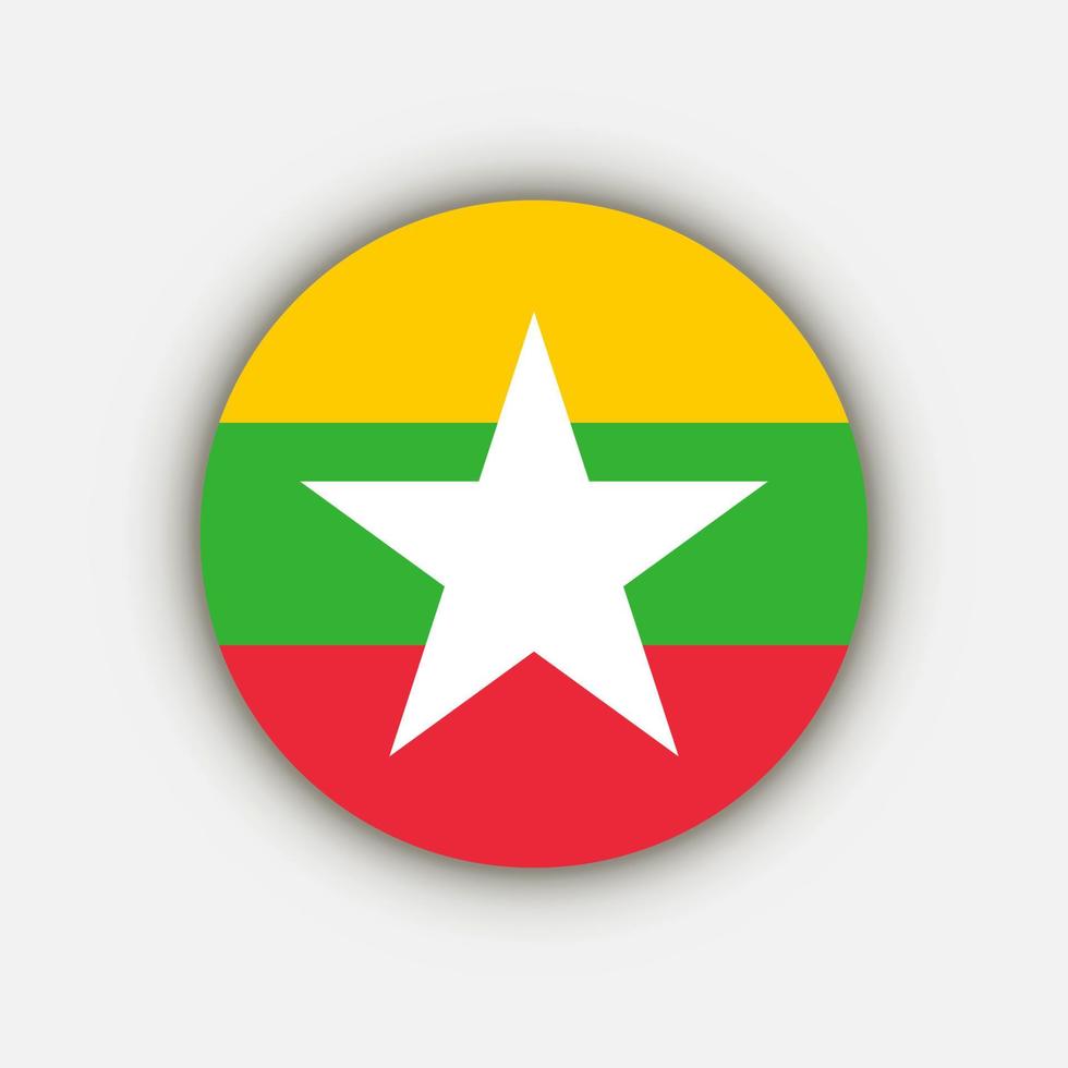 Land Myanmar. Myanmar-Flagge. Vektor-Illustration. vektor