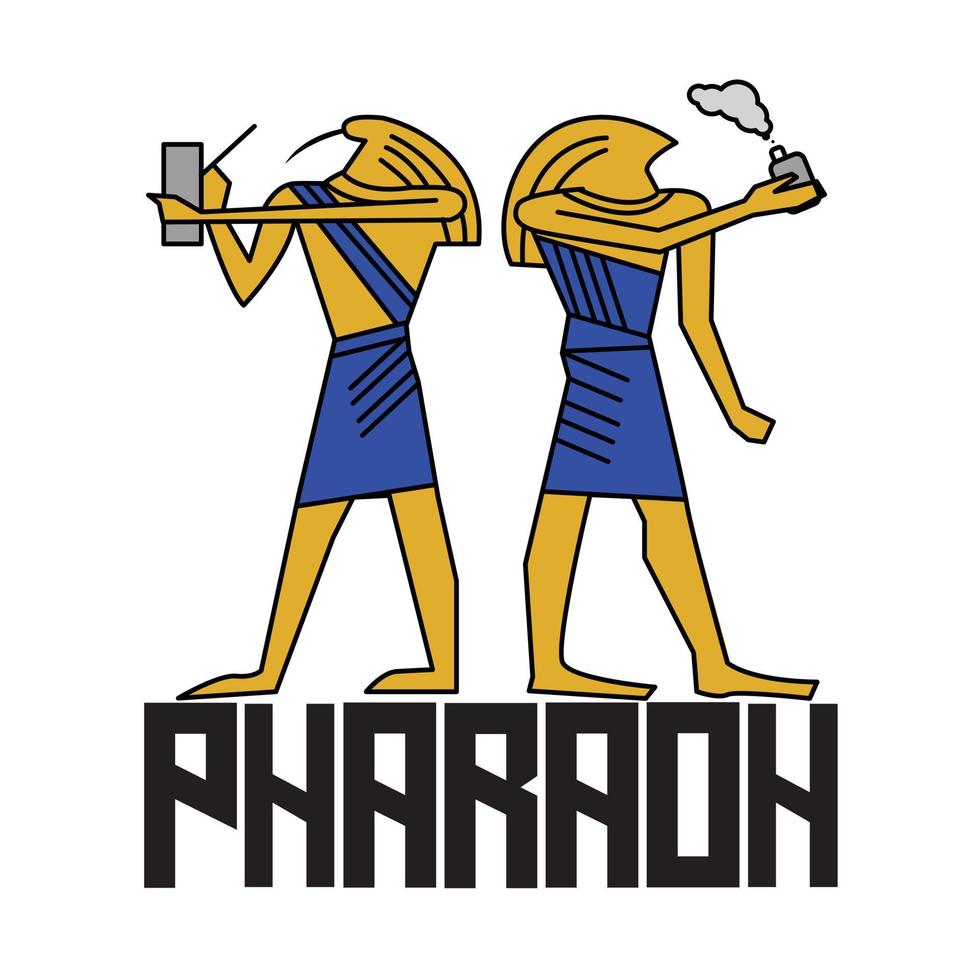 pharao logo für vape und phone store vektor