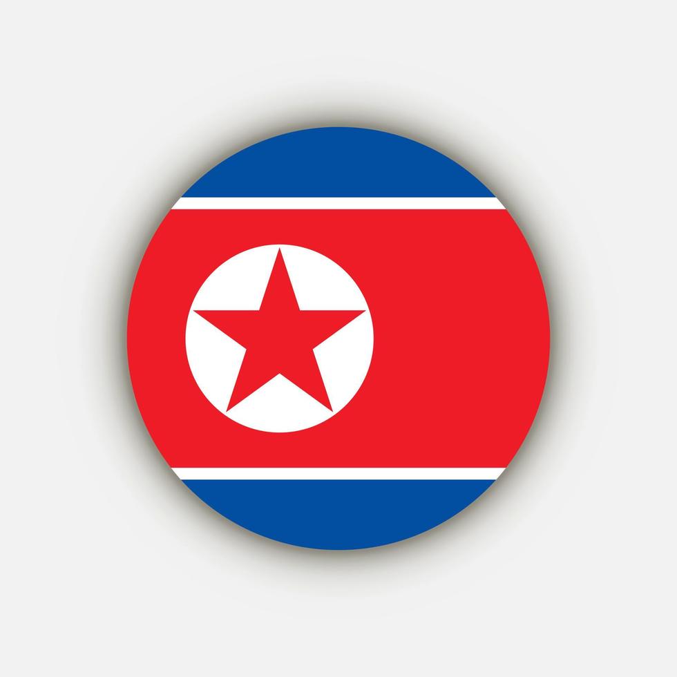 land nordkorea. nordkoreas flagga. vektor illustration.