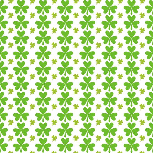 St. Patricks Day nahtlose grüne Blätter Muster vektor