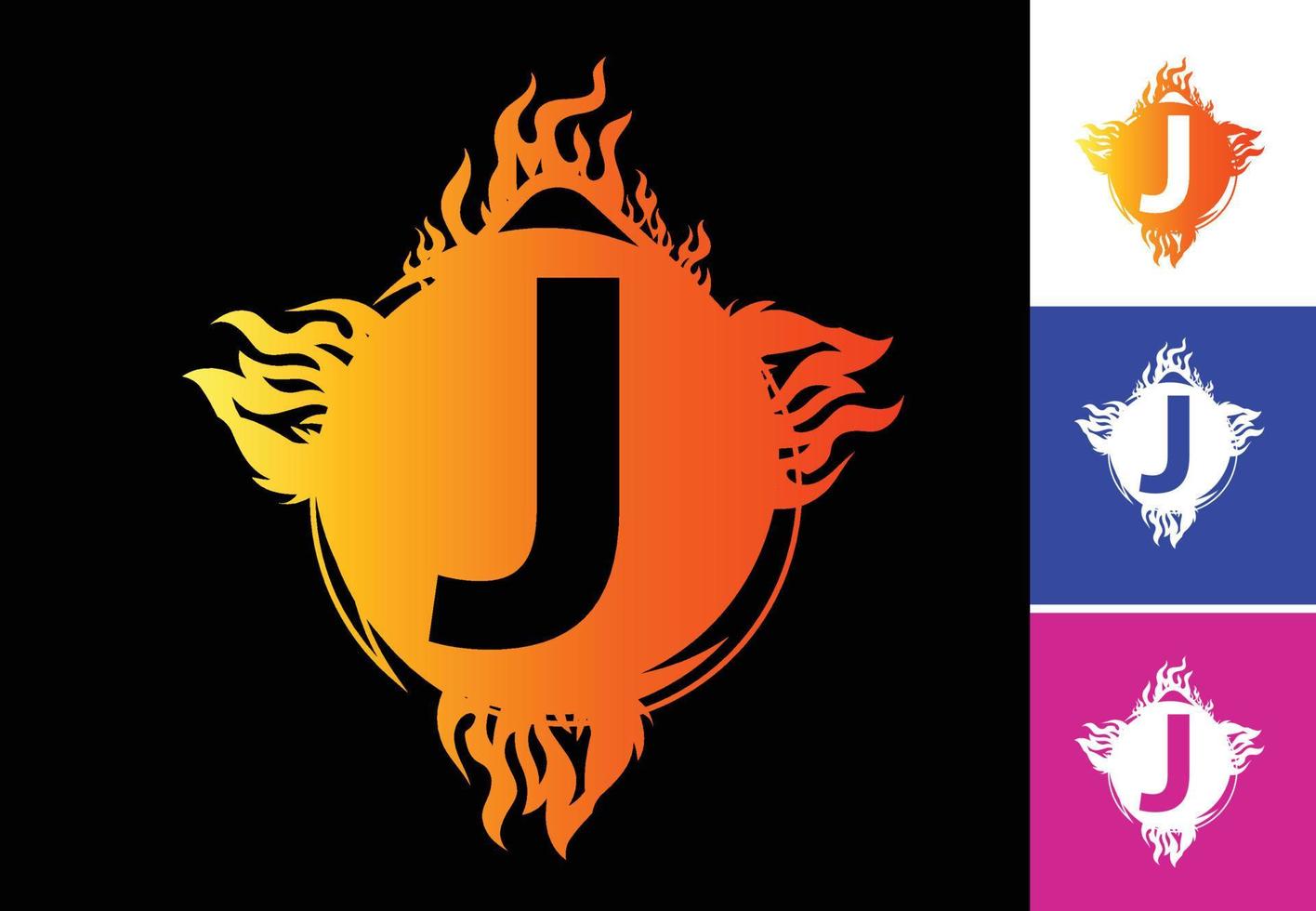 brand j brev logotyp och ikon formgivningsmall vektor