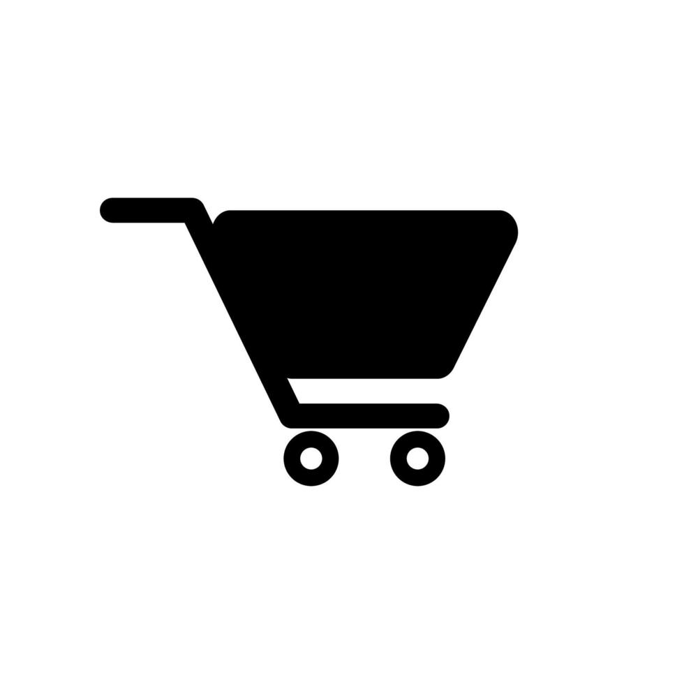 Trolley-Symbolvektor. Supermarkt-Einkaufswagen-Symbol vektor