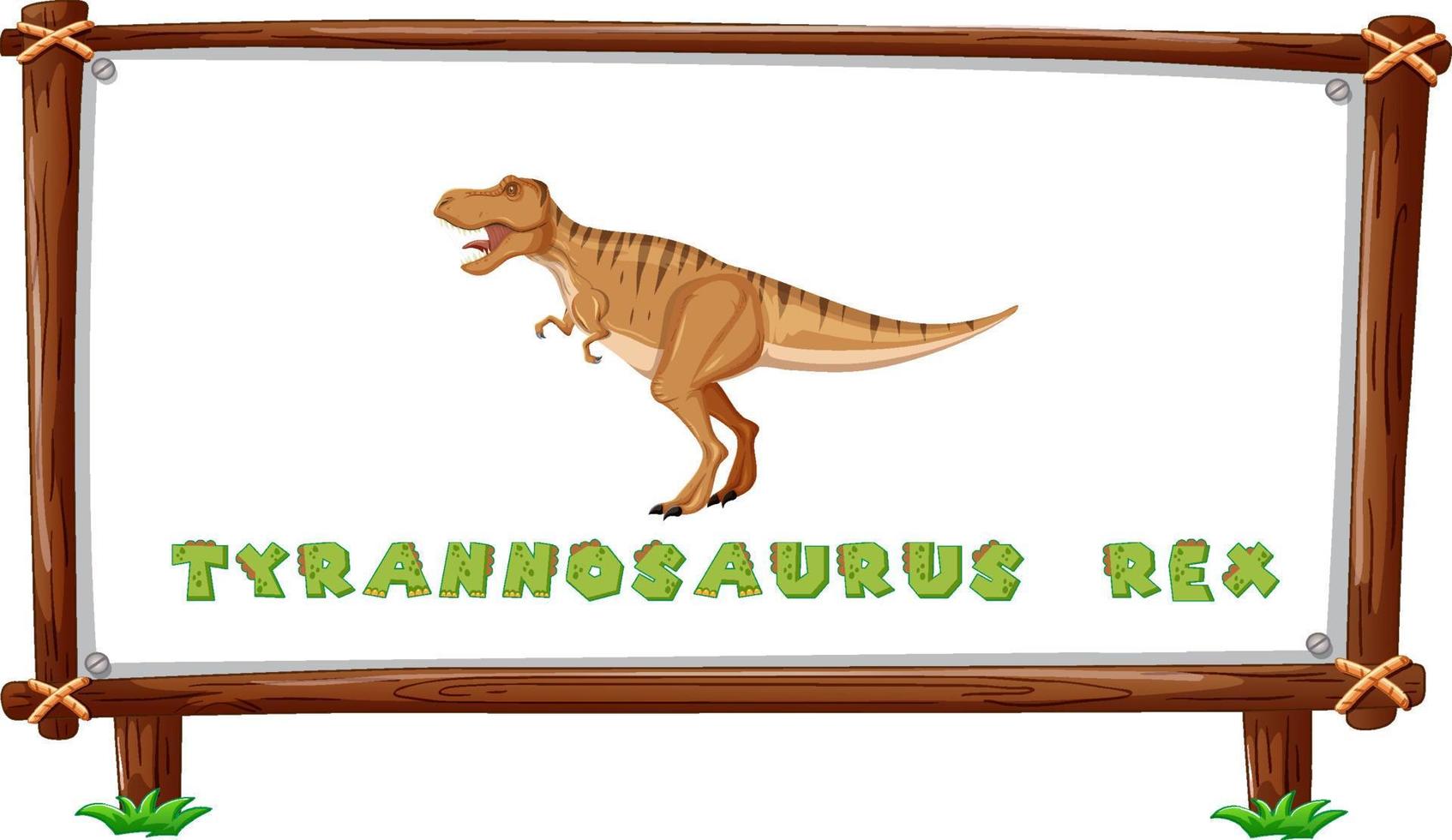 Rahmenvorlage mit Dinosauriern und Text-Tyrannosaurus-Rex-Design im Inneren vektor