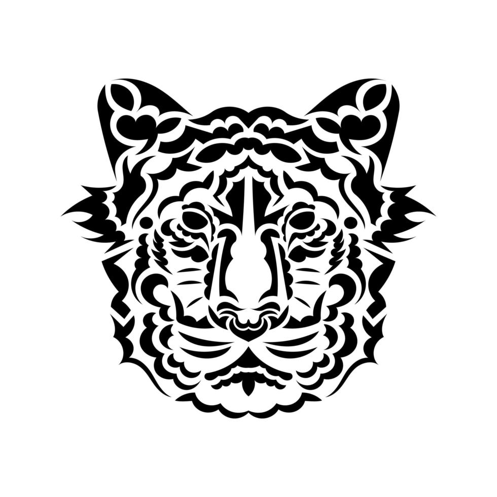 Tigergesicht Tattoo auf weißem Hintergrund. Vektor-Illustration. vektor