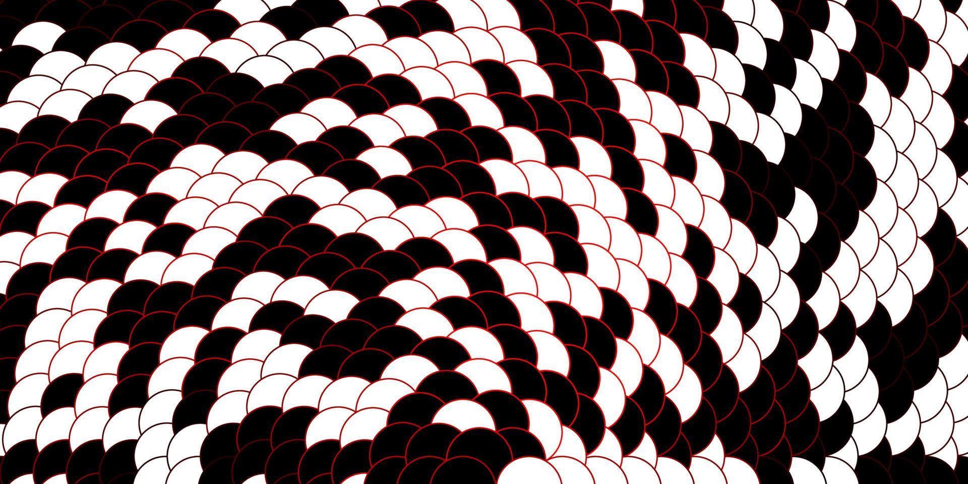 mörk röd vektor bakgrund med cirklar.