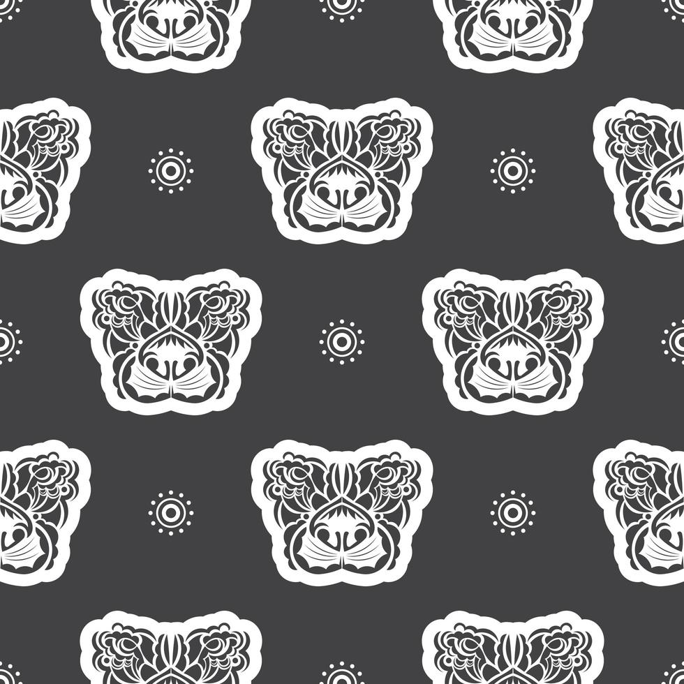 Nahtloses Muster mit einem Löwenkopf in einem einfachen Stil. gute Wandtapeten, Postkarten und Druck. Vektor-Illustration. vektor