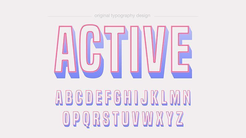 Bunte spielerische mutige Entwurfs-Typografie vektor