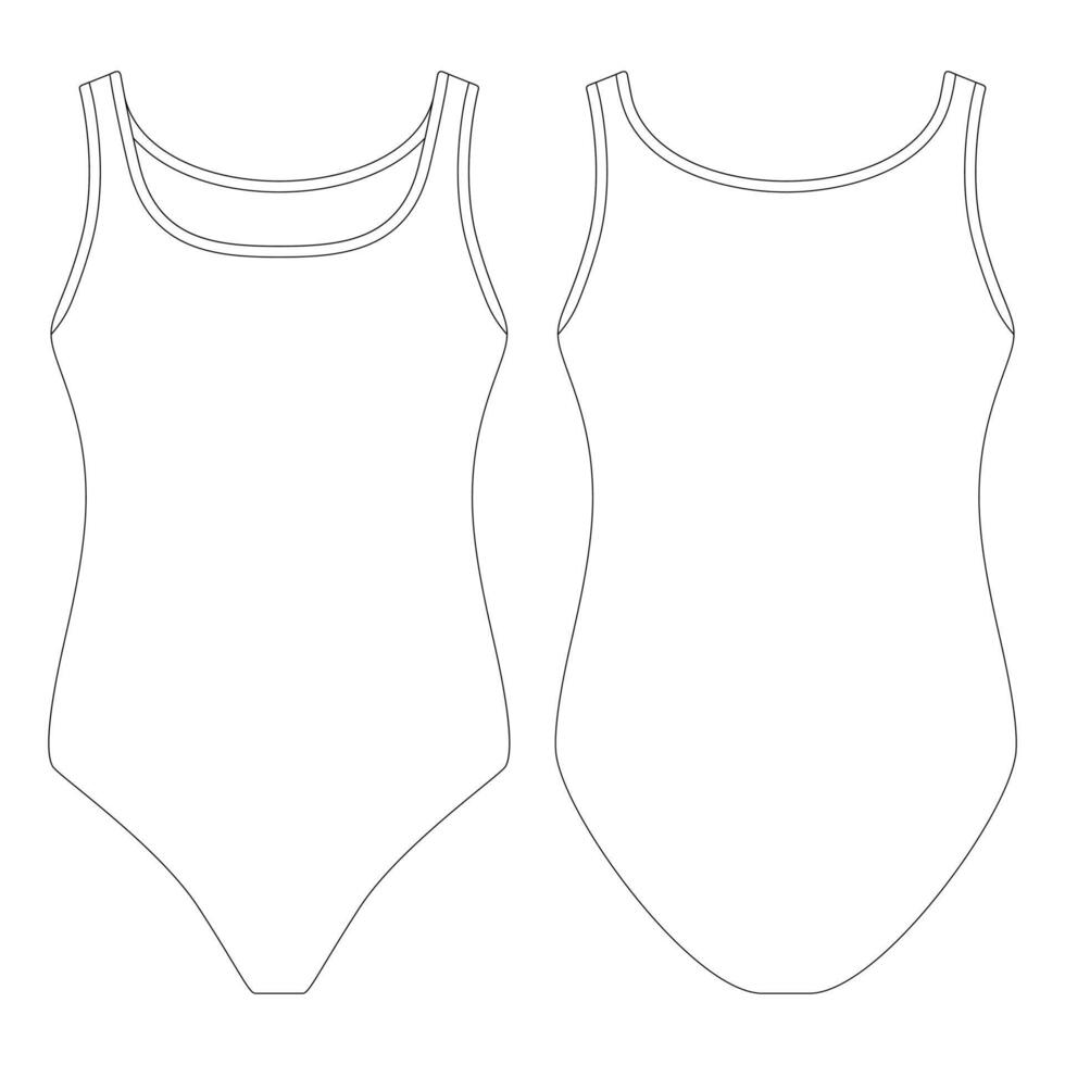 mall linne bodysuit vektor illustration platt design kontur kläder