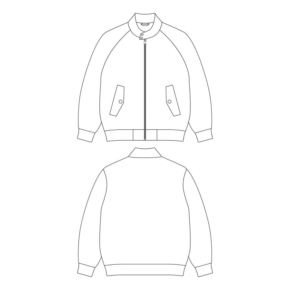 mall baracuta jacka vektor illustration platt design kontur kläder