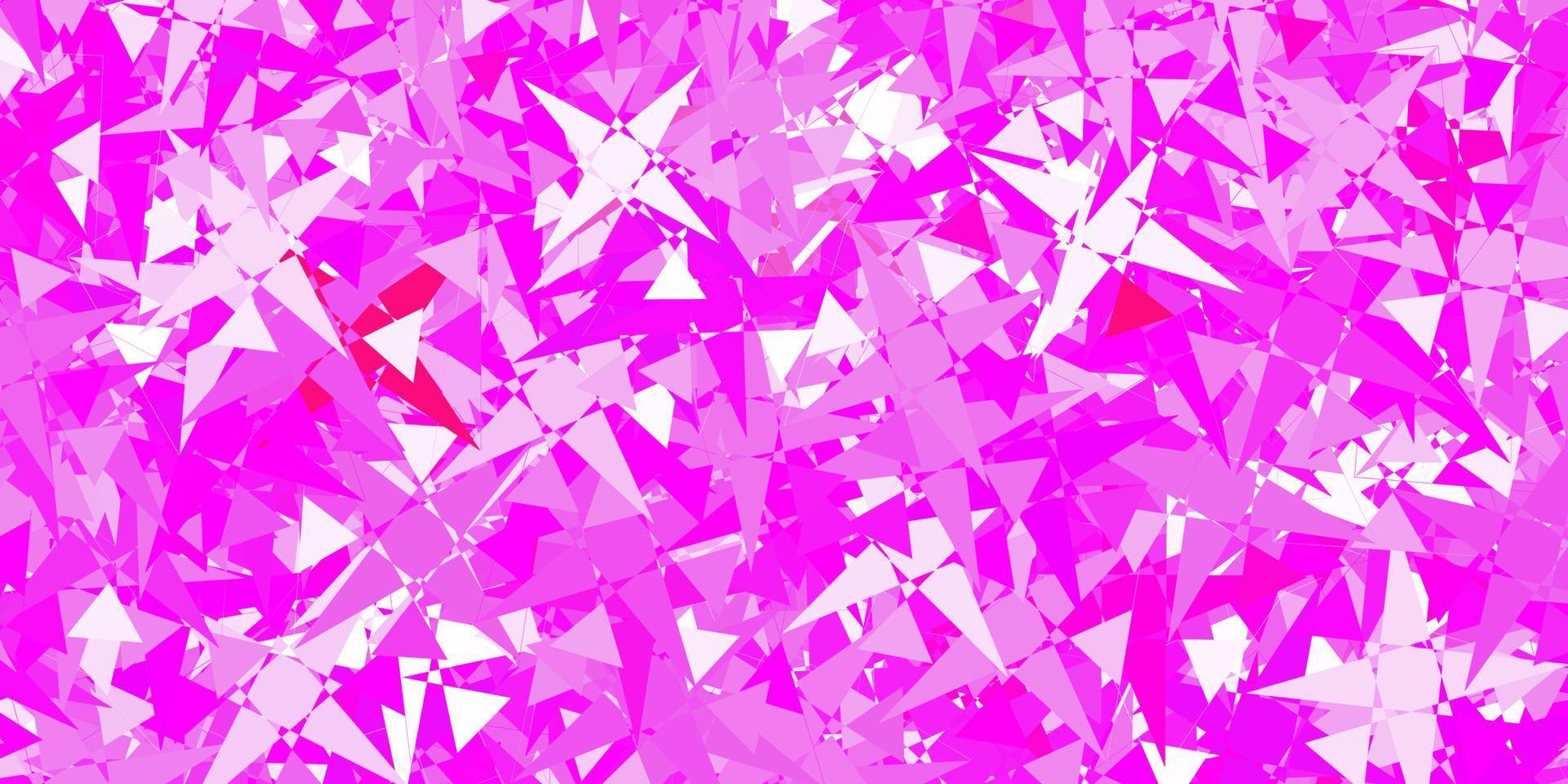 ljuslila, rosa vektorbakgrund med månghörniga former. vektor