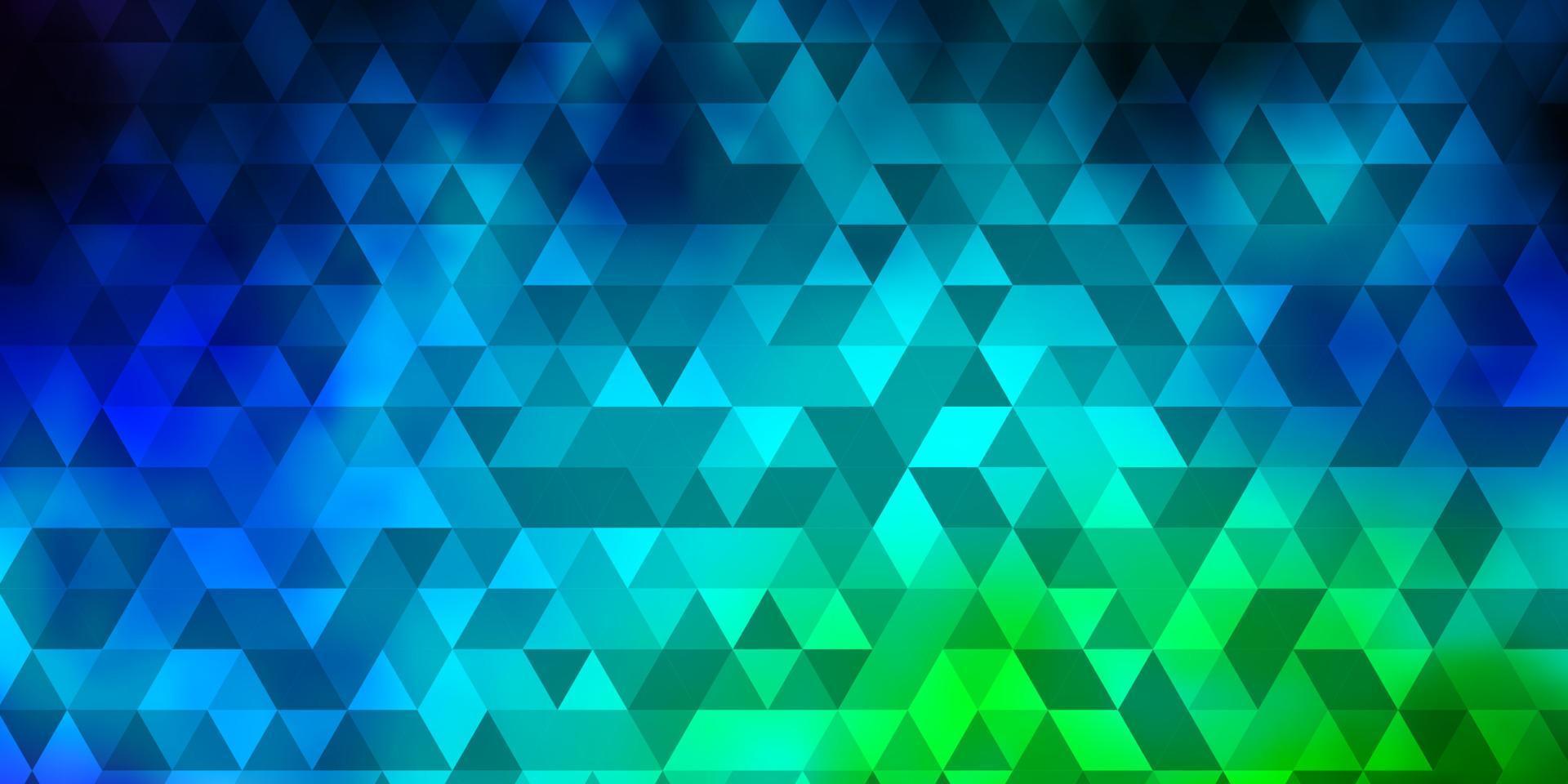 ljusblå, grön vektorbakgrund med polygonal stil. vektor
