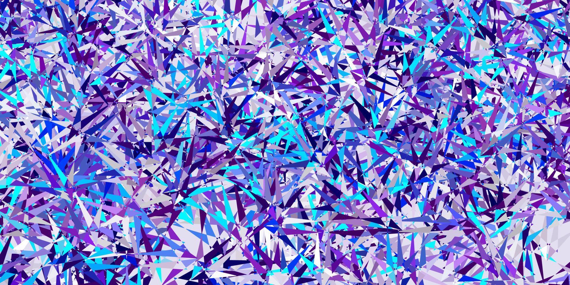 ljusrosa, blå vektormönster med månghörniga former. vektor