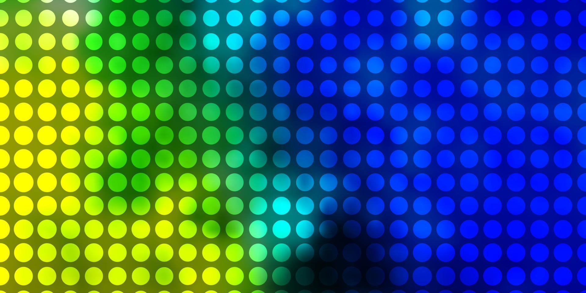 ljusblå, grön vektorbakgrund med cirklar. vektor
