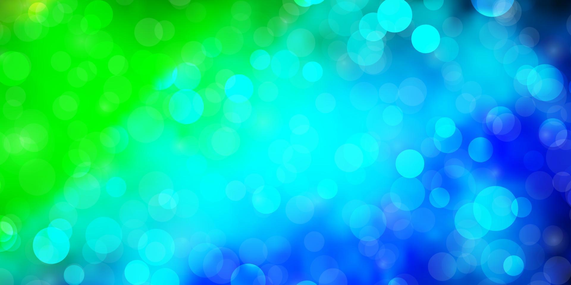 ljusblå, grön vektor bakgrund med cirklar.
