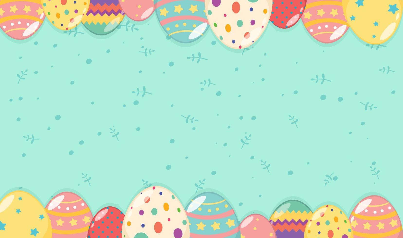 bakgrundsdesign med dekorerade ägg vektor