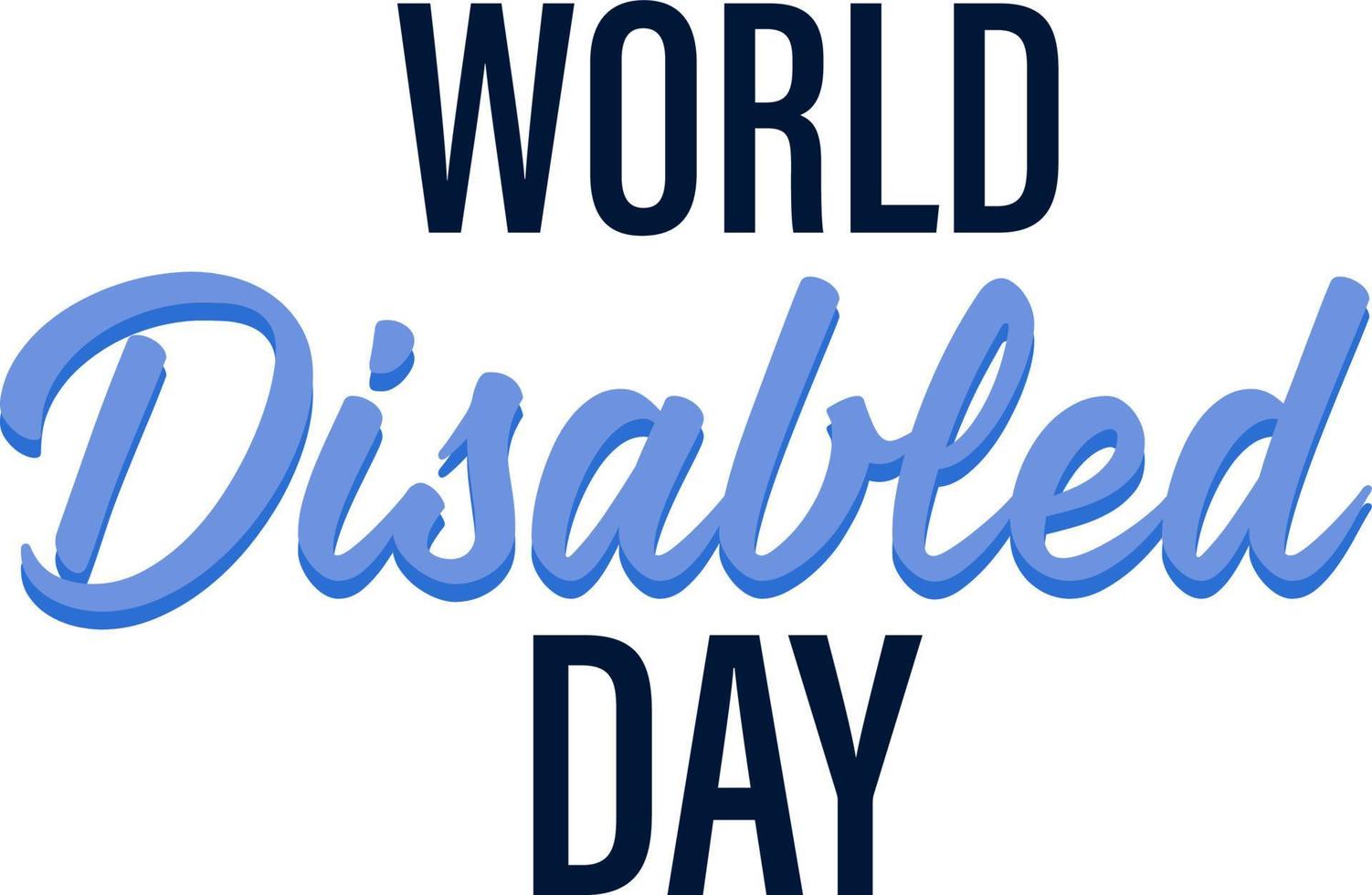 logotypdesign för världens funktionshindrade dag vektor