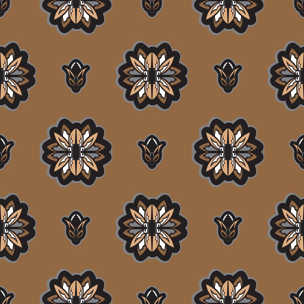 Nahtloses Muster mit Lotusblumen. teurer und luxuriöser Stil. gut für Kleidung, Textilien, Hintergründe und Drucke. Vektor