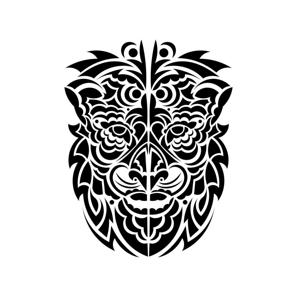Inspiriert von Stammeskunst, hier ist eine Interpretation des mächtigen Löwen. vektor