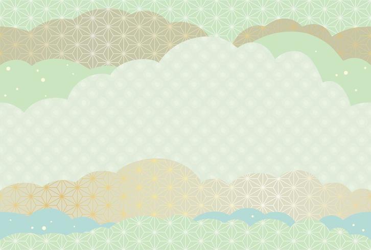 Japanische nahtlose Papierschnittkarte vektor