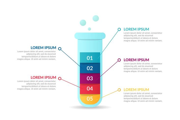 medizinische Infographik Design mit Optionen oder Liste vektor