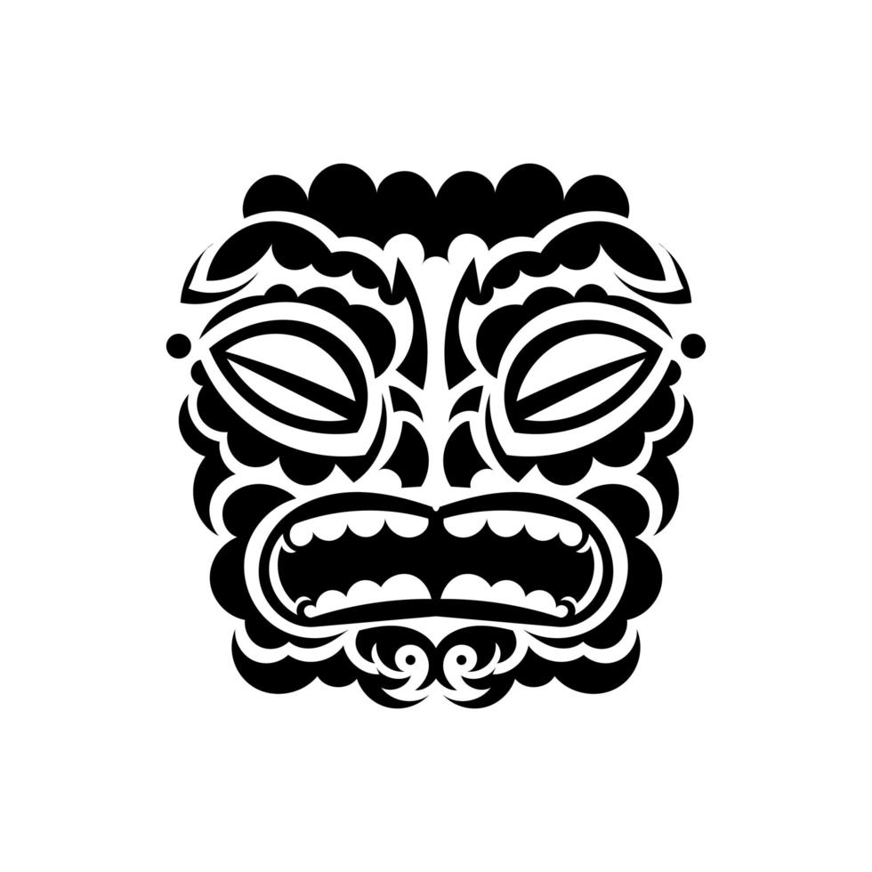 mask i samoansk stil. tatuering eller tryck i polynesisk stil. vektor illustration.