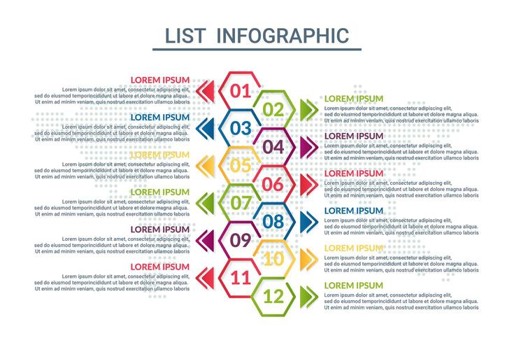 lista infographic design med världskarta bakgrund vektor